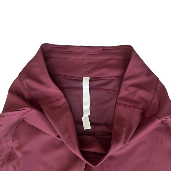 Lululemon Women’s Invigorate High Rise Biker Shorts In Cassis  Burgundy Size 14 - Picture 4 of 12
